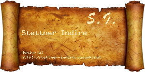 Stettner Indira névjegykártya